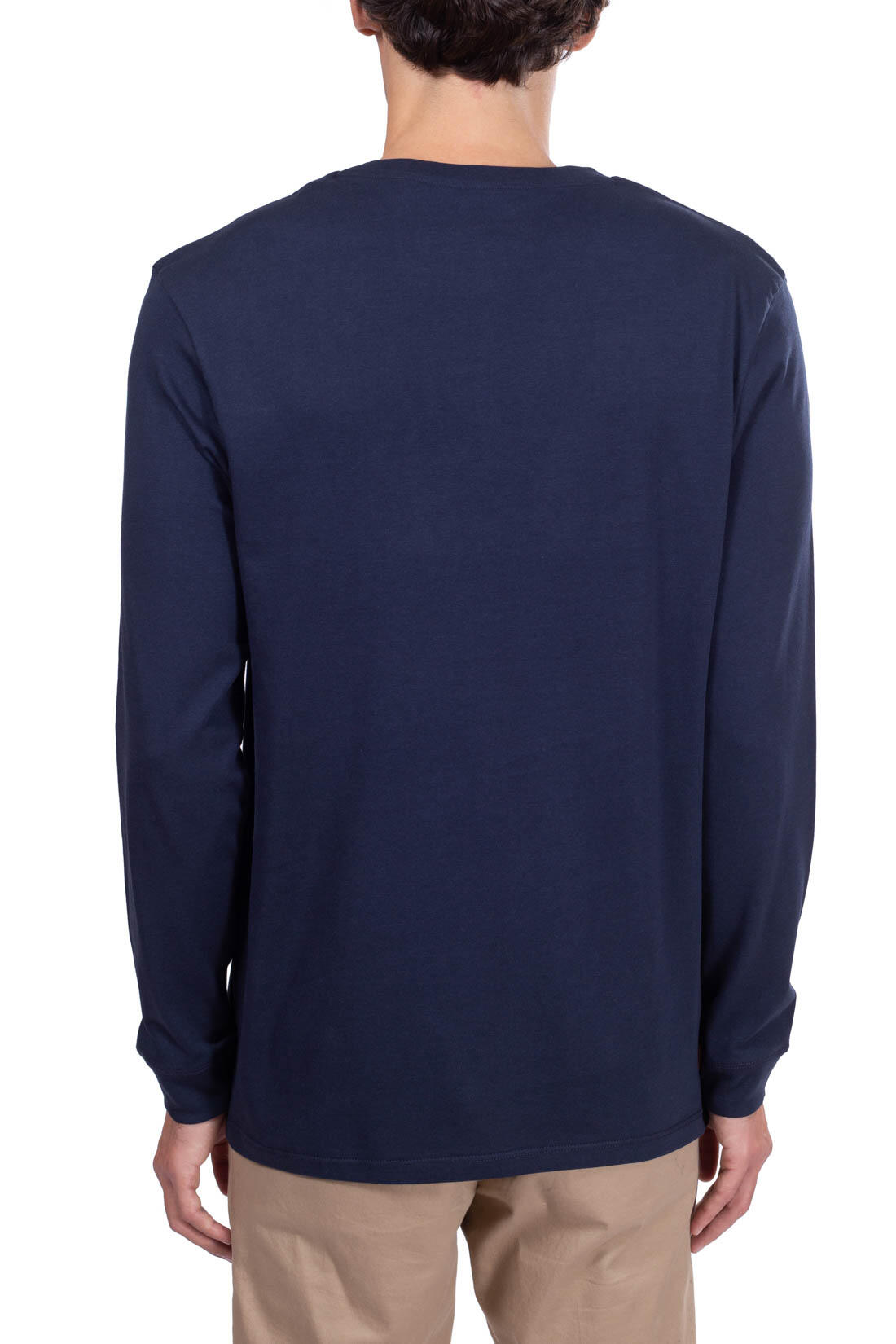 T-shirt uomo basic con polsini e logo 3/4