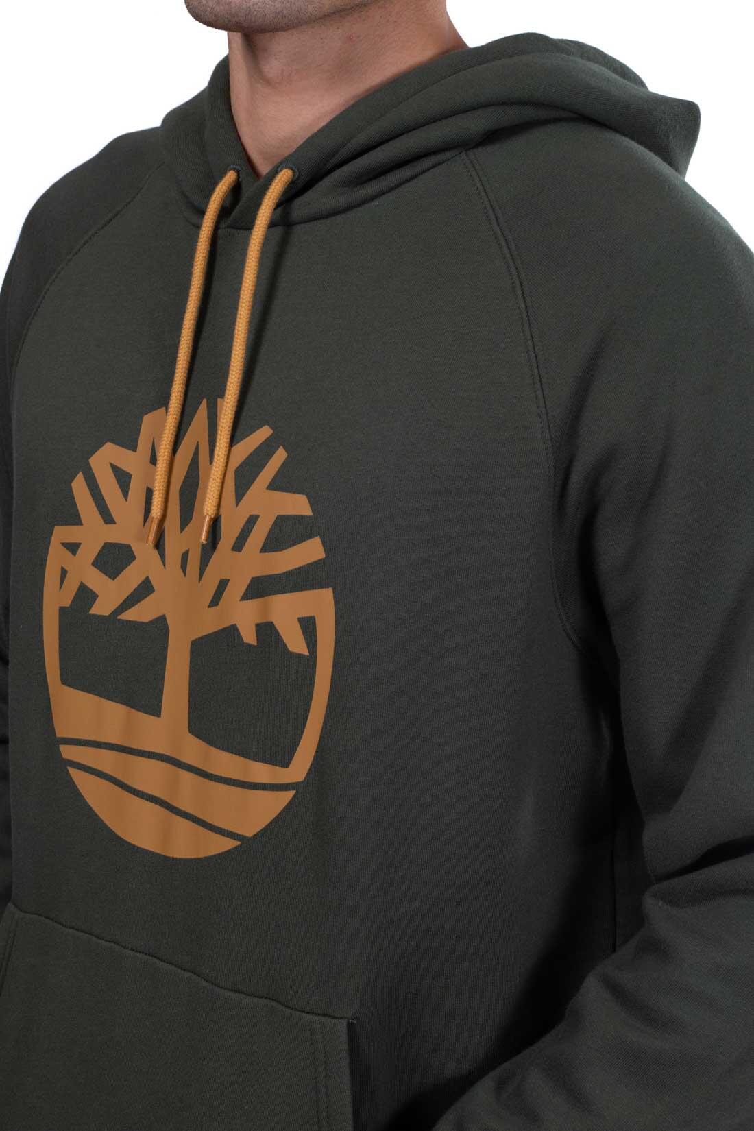 Felpa uomo con cappuccio e logo 1/4