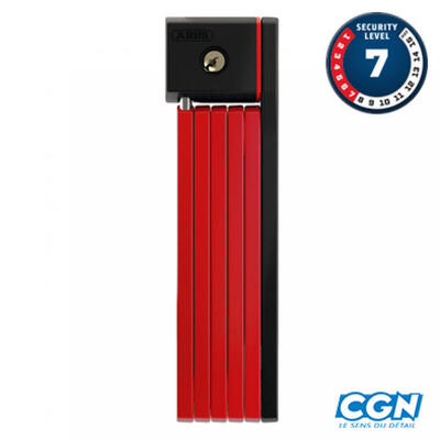Abus bordo ugrip 5700 rood 80 cm – veilige fietslot