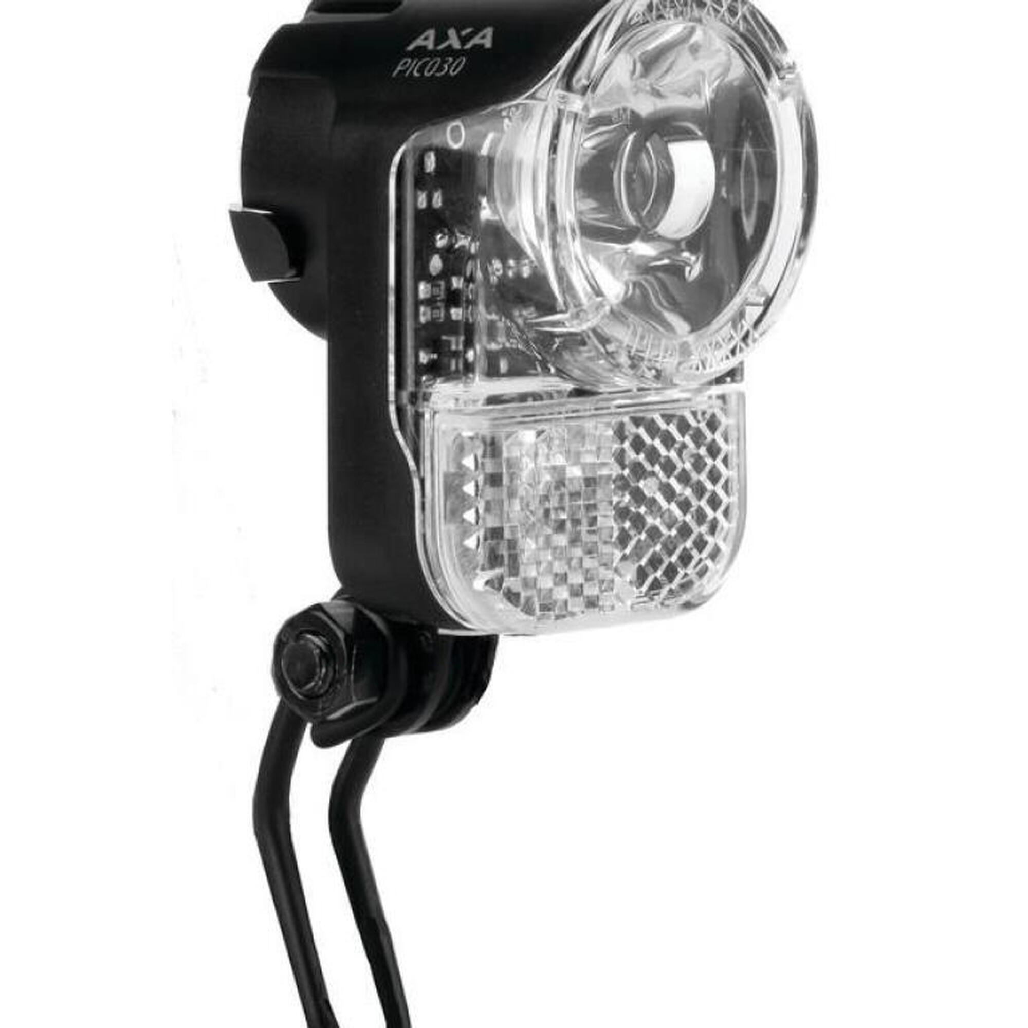 Axa - Éclairage Avant Avec Interrupteur Pour Dynamo De Moyeu Axa Pico 30 - Éclairage Vélo - Noir - No Size - Decathlon