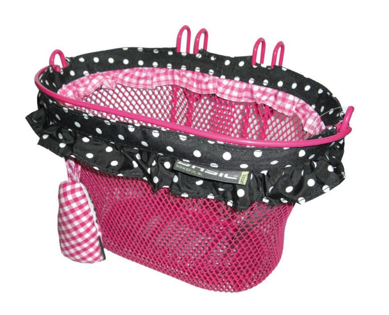 BASIL Basil Jasmin - Canasta rosa para bicicletas infantiles delantera o trasera