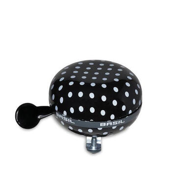 Basil Big Bell Polkadot campanello bici 80 mm nero/bianco.