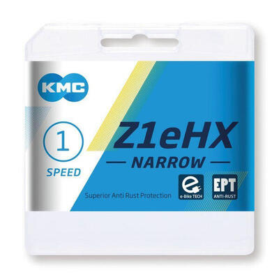 Kmc z1ehx ept extra lange 128 schakels e-bike ketting - donker zilver