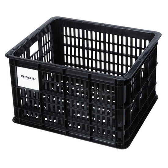 Basil Crate M caisse pour vélo 29,5 L noire – robuste, plastique durable...