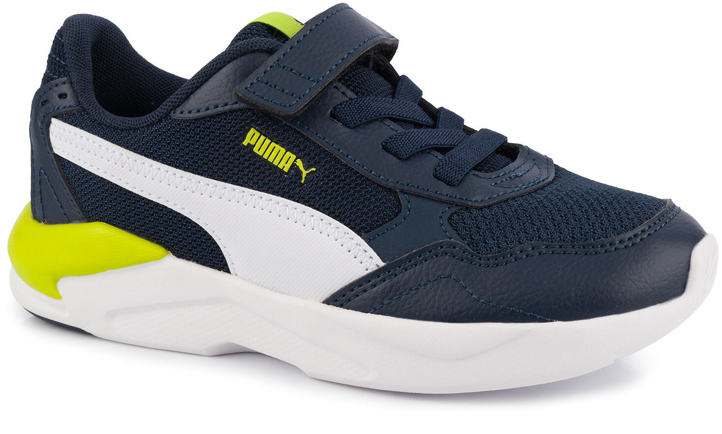Buty sneakersy dziecięce na rzep granatowe PUMA X-RAY SPEED LITE AC PS