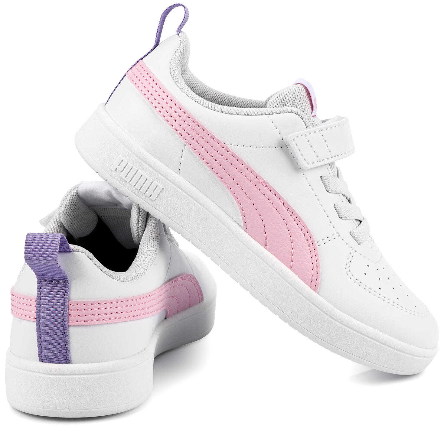 Buty sneakersy dziecięce dla dziewczynki białe ekoskóra PUMA RICKE AC PS 4/7