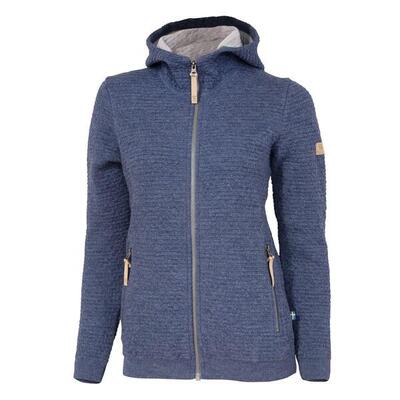 Vest morel hood fm voor dames van wol - denim blauw