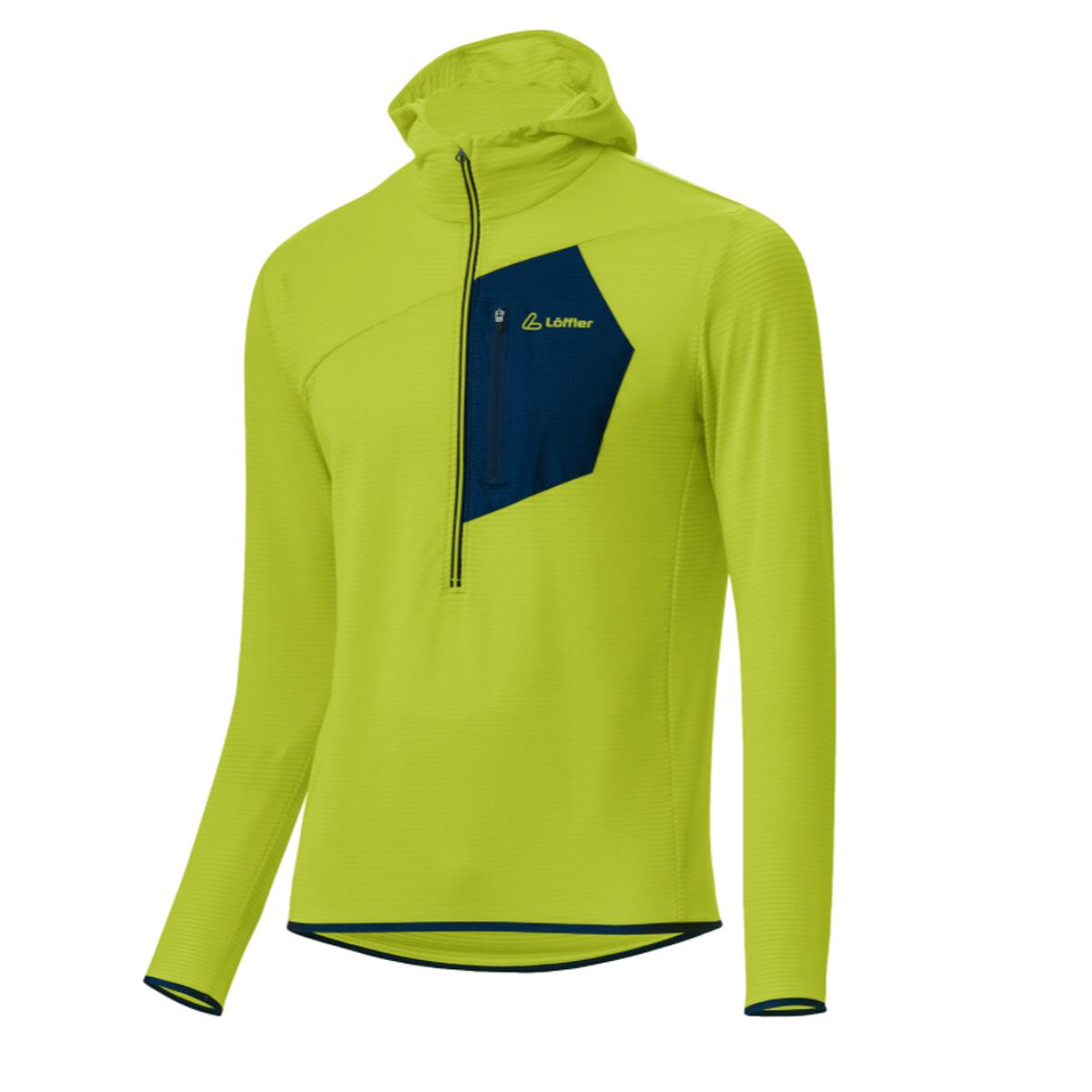 LOEFFLER Technisches Langarmshirt für Herren M HZ Hoody Aero - Hellgrün