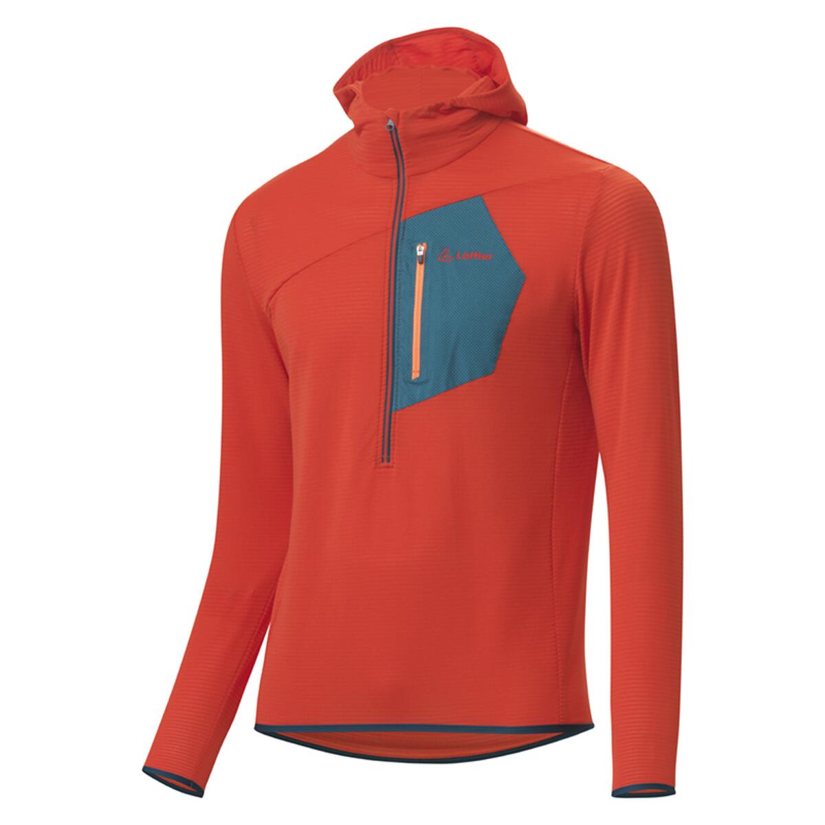 LOEFFLER Technisches Langarmshirt für Herren M HZ Hoody Aero - Orange