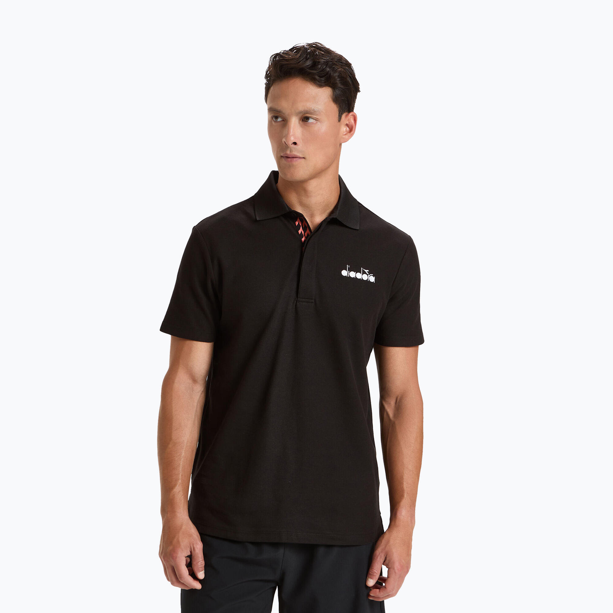 Heren polo shirt Diadora Statement nero 2/7