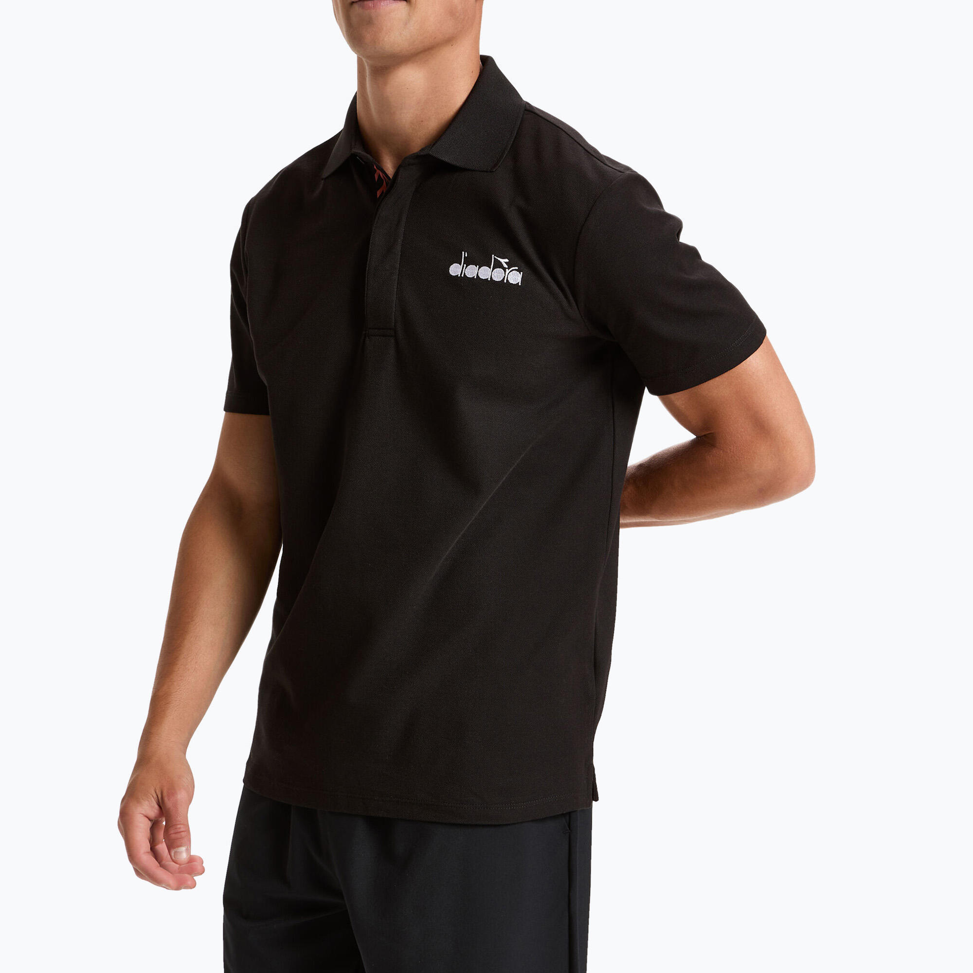 Heren polo shirt Diadora Statement nero 3/7