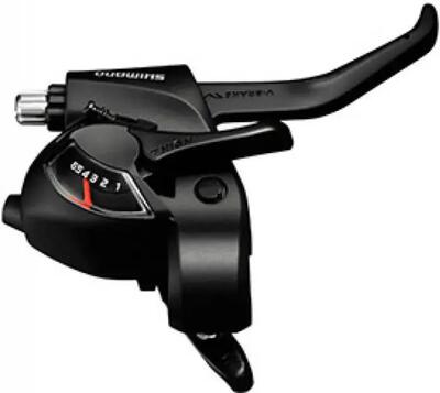 Shimano st-ef41 schakelversteller met remhendel voor 6 versnellingen zwart
