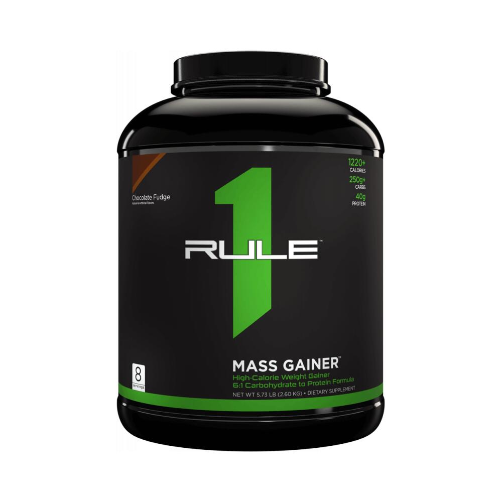 RULE1 Rule1 R1 Mass Gainer (5,7lbs) Chocolate Fudge - Aumento di peso - Con creatina