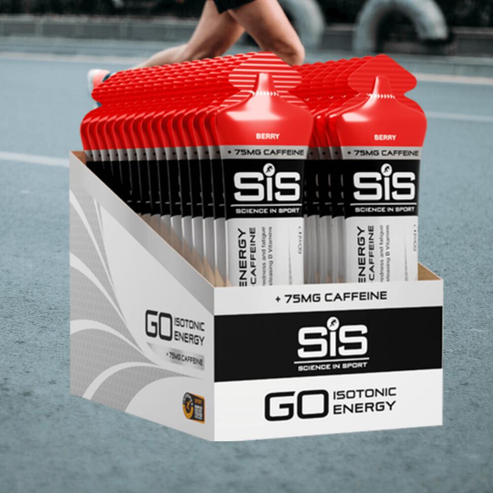 SIS GO Energy + Caffeine Gels (30x60ml) Berry - Energia e resistenza 2/3