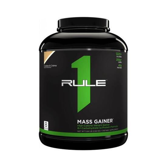 Rule1 R1 Mass Gainer (5,7lbs) Cookies & Crème - Prise de poids - Avec Créatine