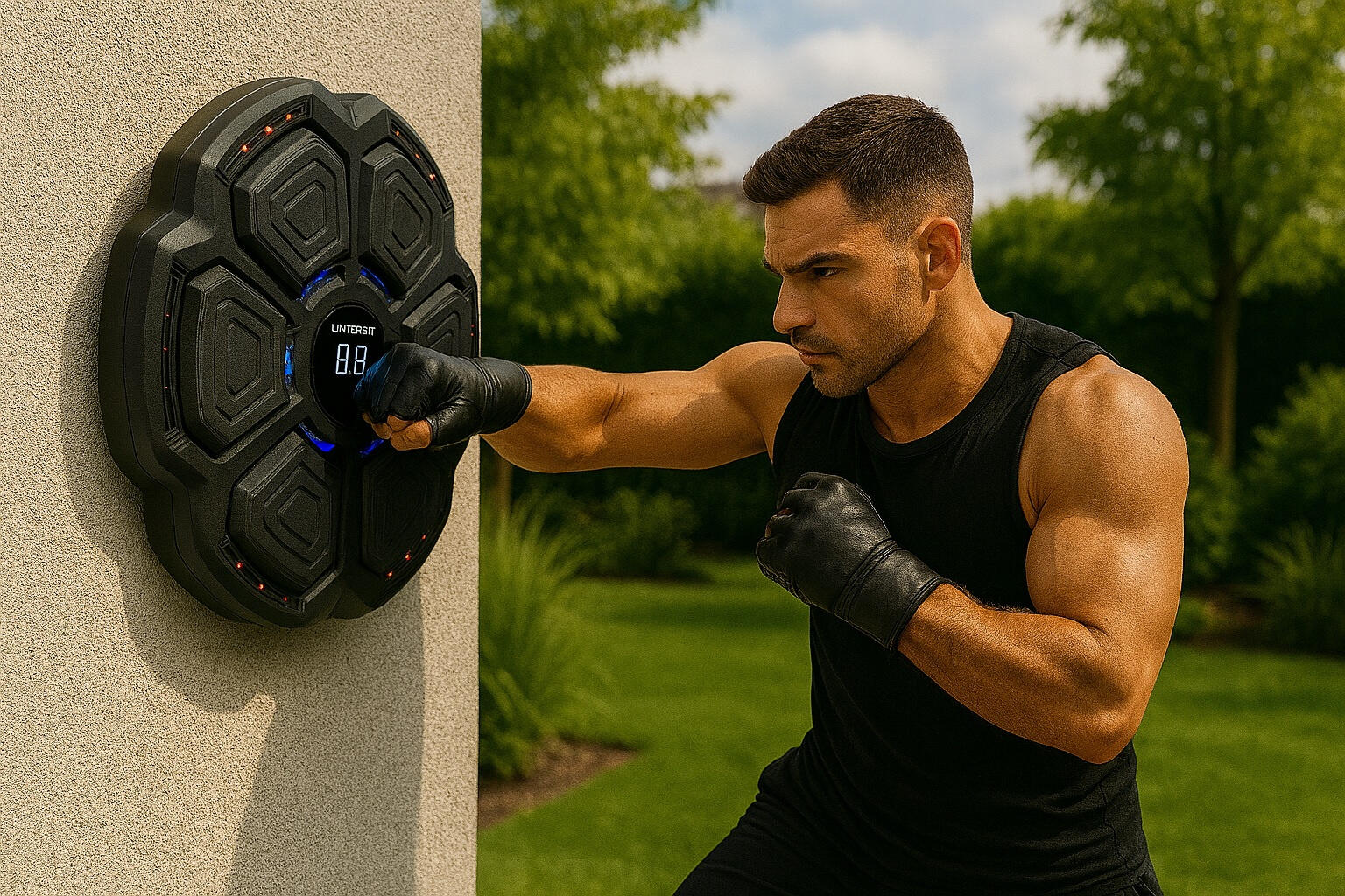 Elektroniczna tarcza bokserska UNDERFIT Boxing Hero BT z muzyką i rękawicami 6/8