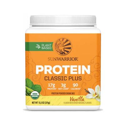 Sunwarrior classic plus organic (375g) chocolate - eiwitten - veganistisch eiwit