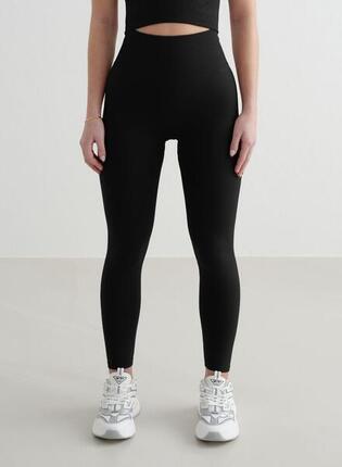 Femme Leggings Petite Sans Couture Noir