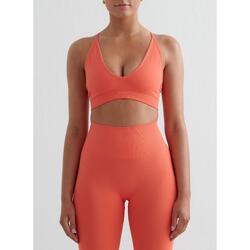 Femme Yoga Soutien-gorge de sport Sans Couture à Dos Croisé Orange