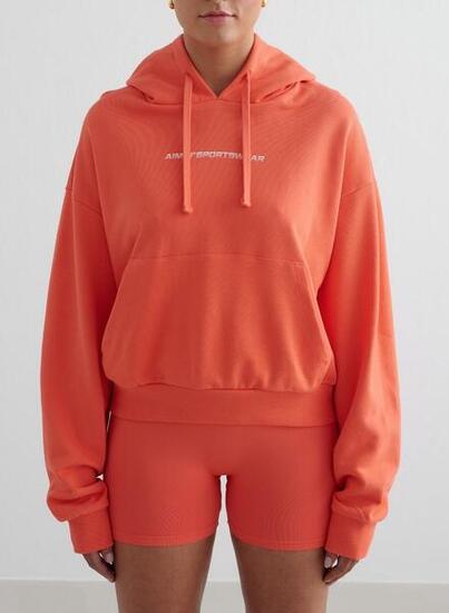 Damen Kapuzenpullover Orange