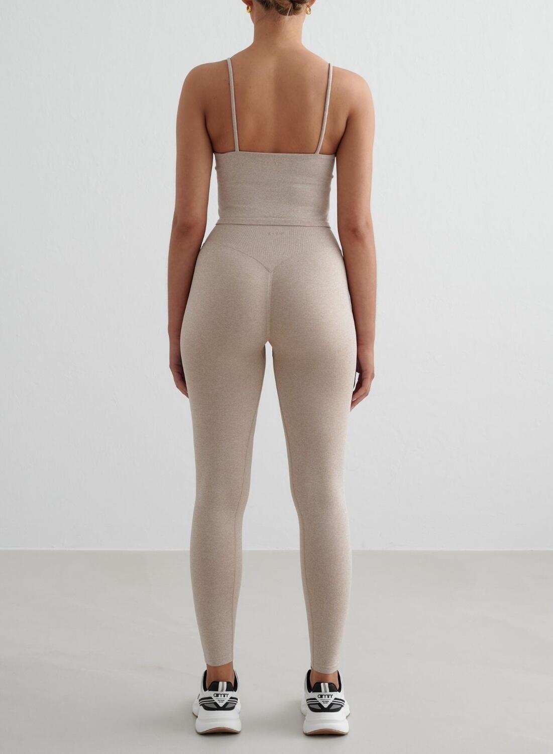 Femme Débardeur à Bretelles Sans Couture Beige 4/6