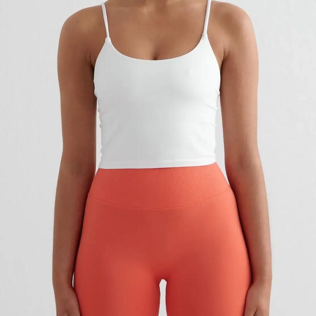 Women's Singlet Seamless Shaping Thin-Strap Shape White