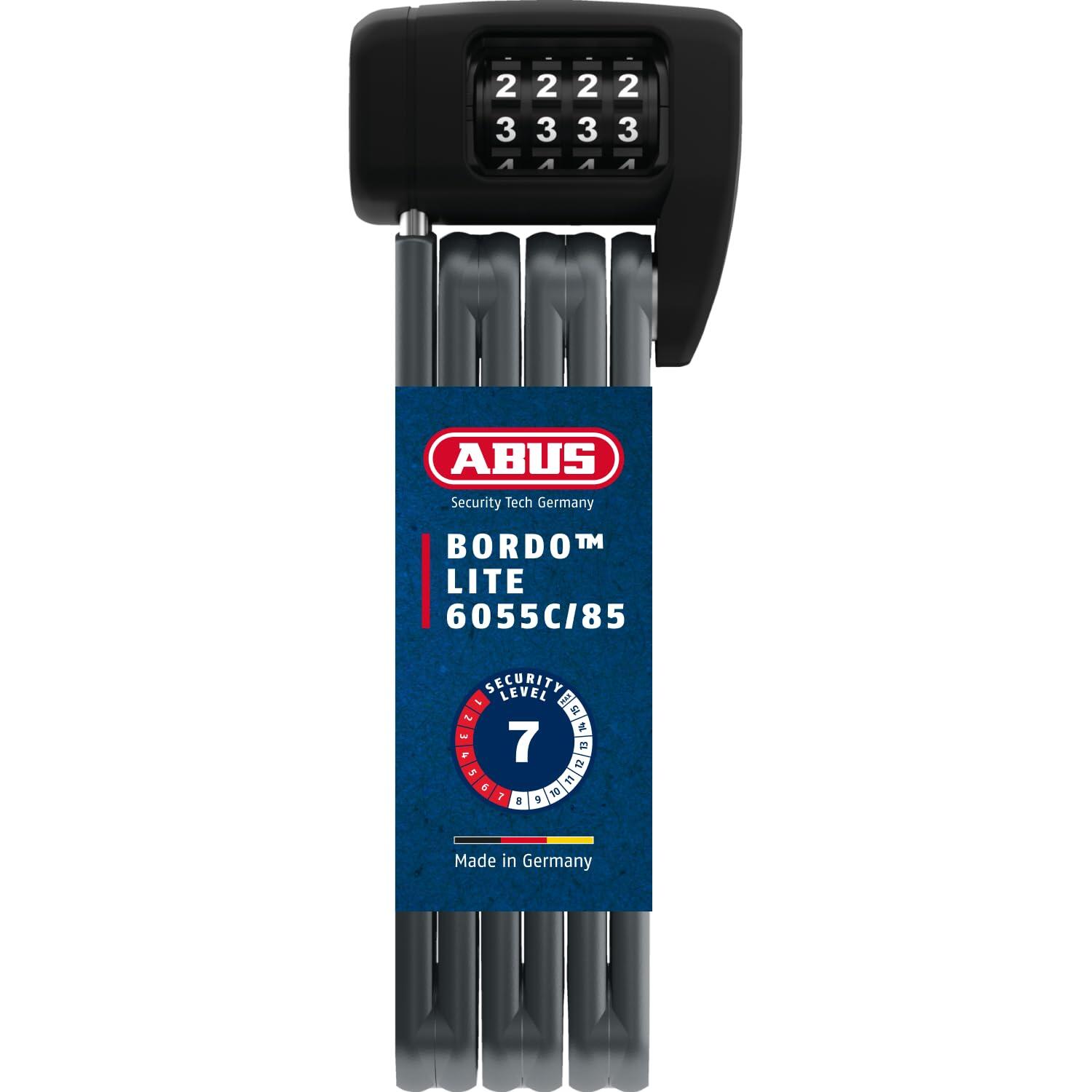 Abus - Antivol Pliable Abus Bordo Lite 6055c/85 - Verrou - Marron|noir - 90 - Decathlon