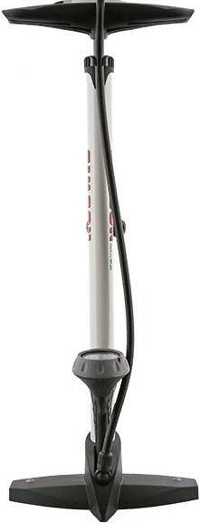 Pompe à vélo haute pression avec manomètre 61 cm en blanc 3/4