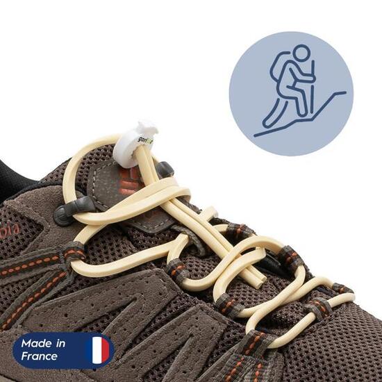 Runde Elastische Schnürsenkel Für Wanderschuhe Silikon - Neonorange