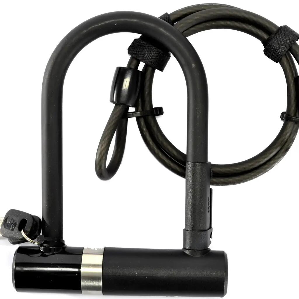 AXA U-lock Newton UL with Cable – 1000 x 8 mm Black