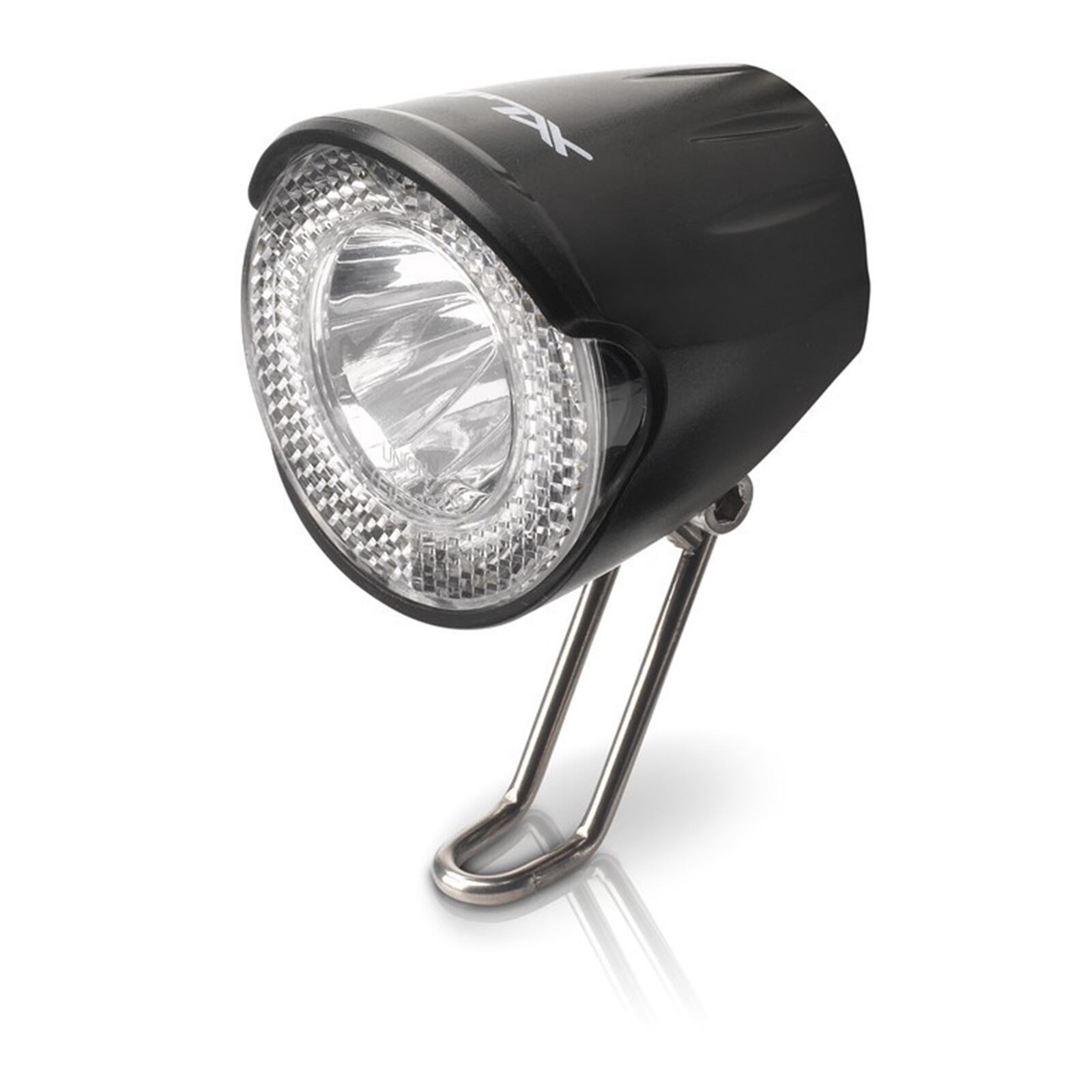Luz de bicicleta com suporte xlc cl-d02 20lux nirosta