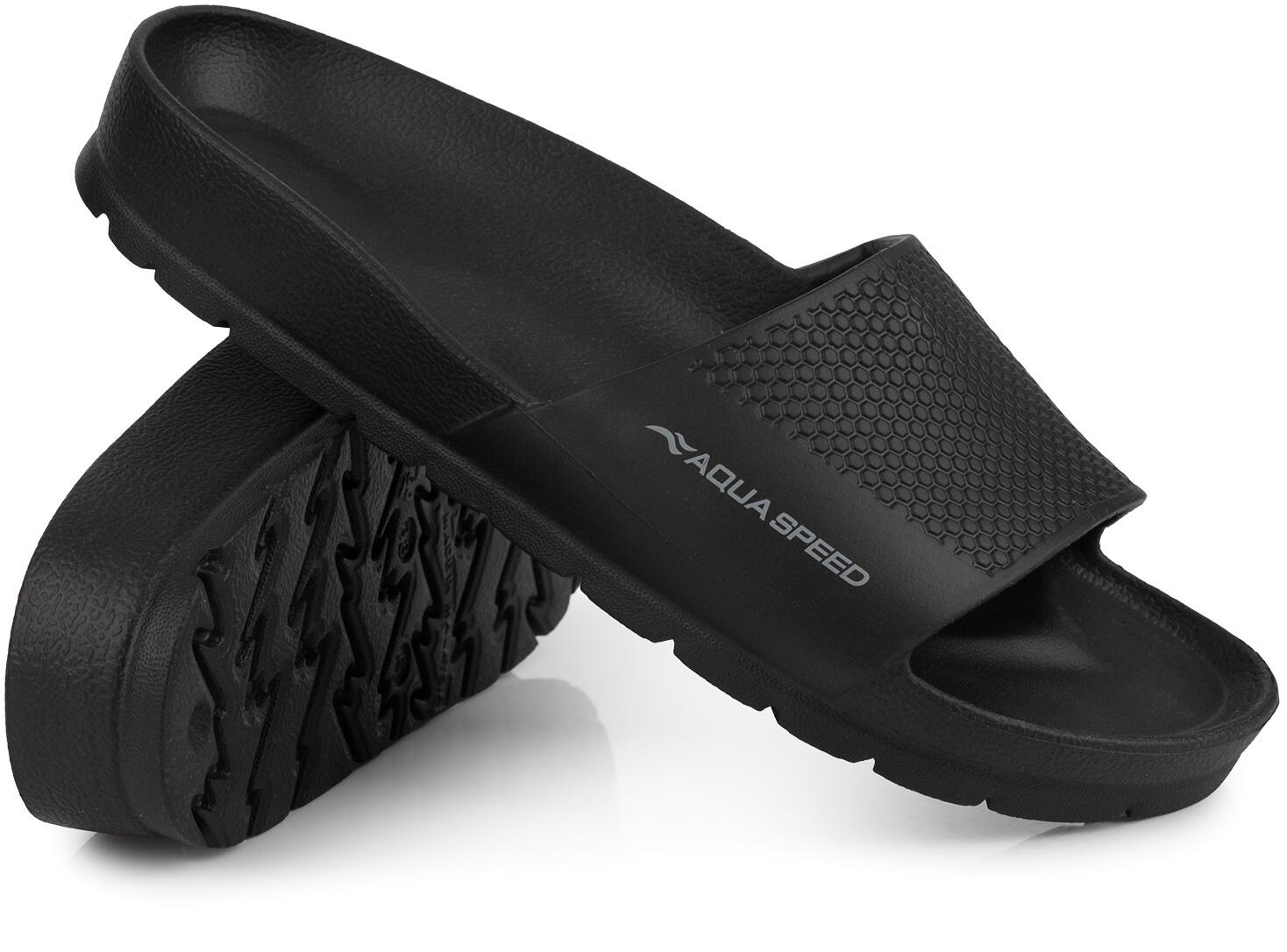 Klapki  czarne sportowe na basen plażę AQUA SPEED 5/7