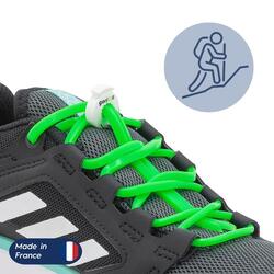 Lacets Ronds Élastiques Pour Chaussure De Randonnée Silicone- rouge fluo