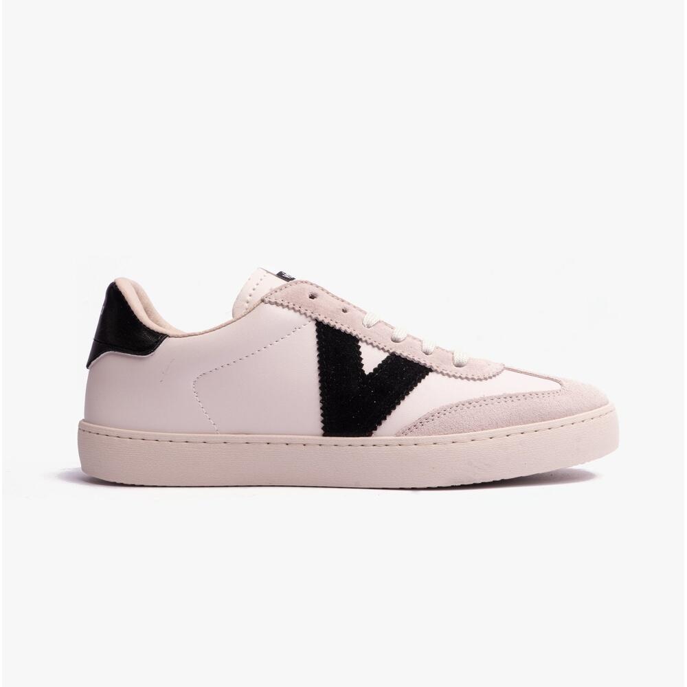Berlin Faux Leather & Split Womens Sports Low Top Lace Up Trainers 1/6