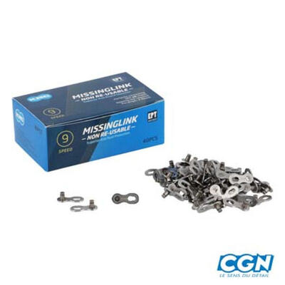 Kmc missinglink 9nr ept e9zilver 6.60 mm - 40 stuks