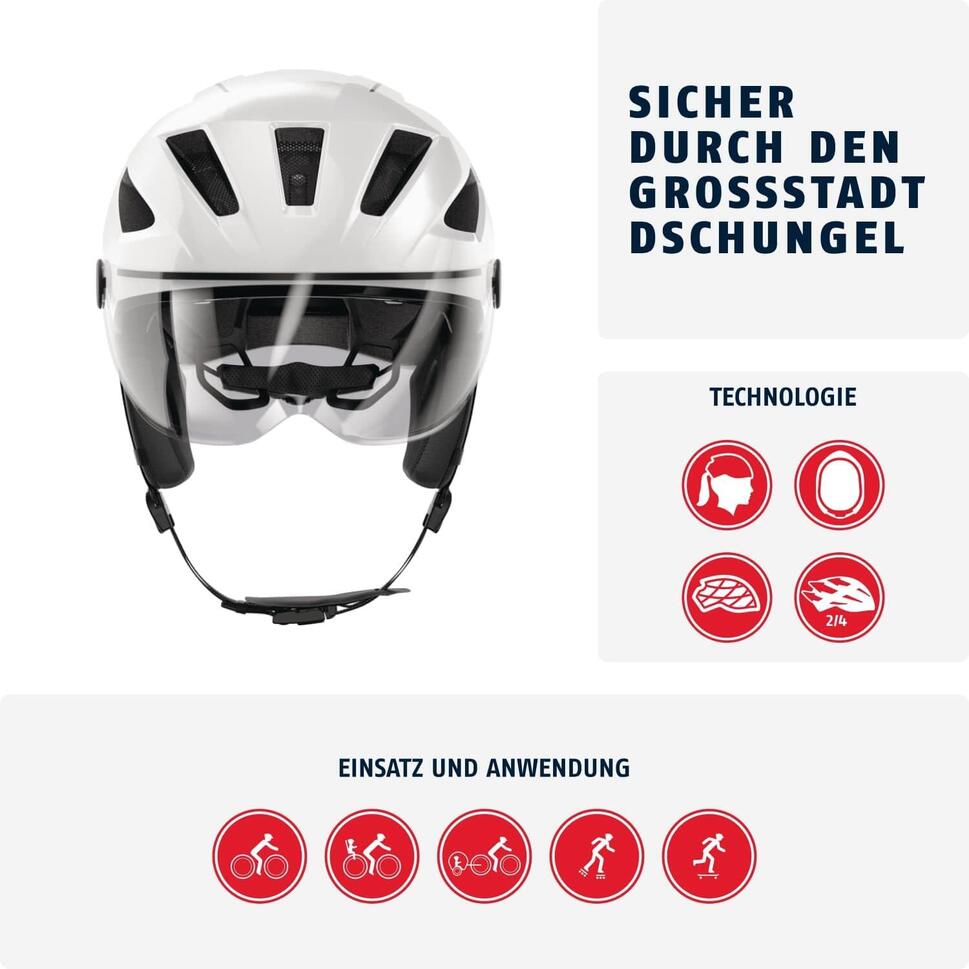 Kask Rowerowy Pedelec 2.0 Ace Perłowo-Biały L 56-62 Cm