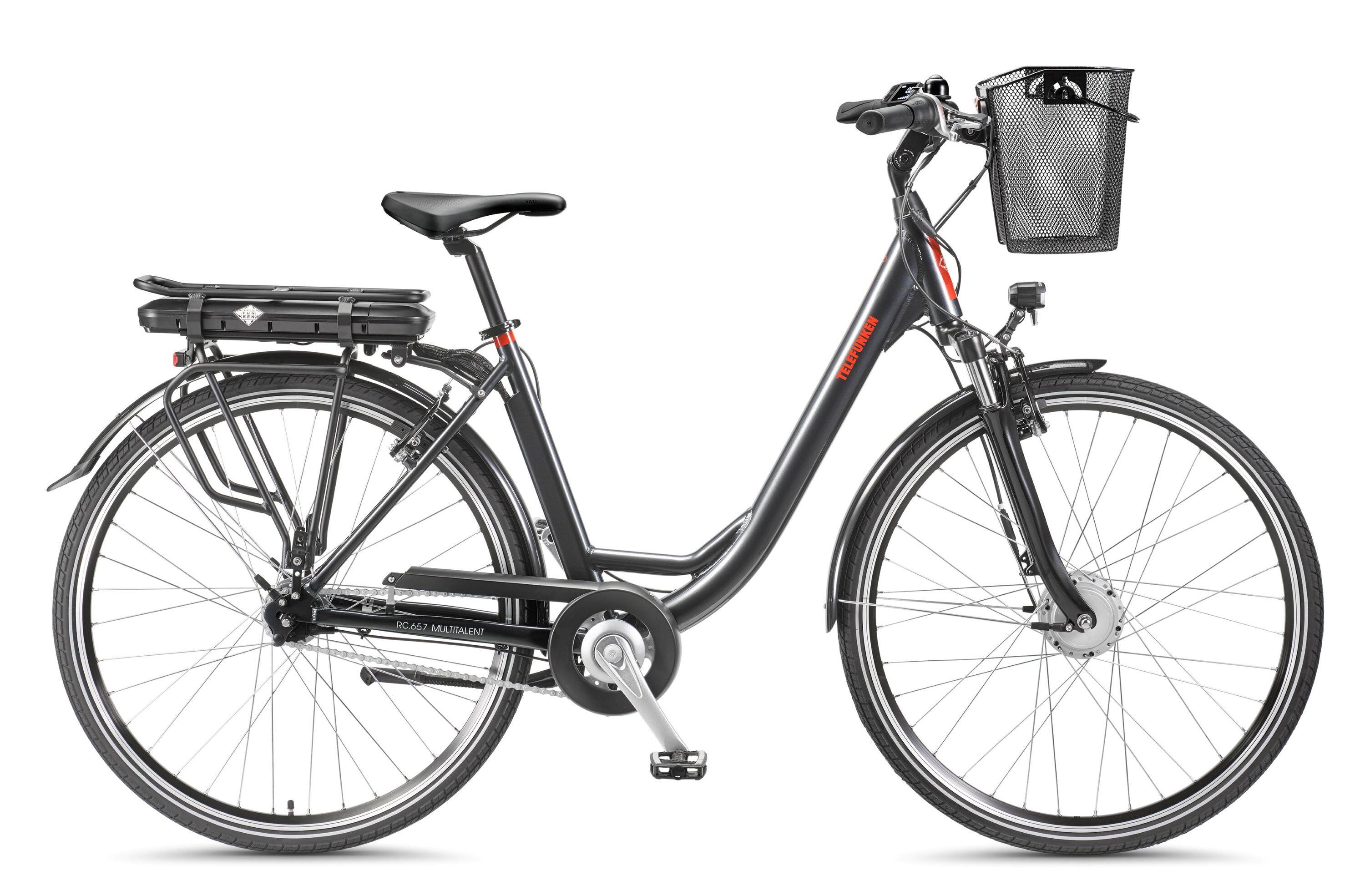 E-Bike RC657 28 Zoll 7-Gang Pedelec City Elektrofahrrad Rücktrittbremse grau 2/8