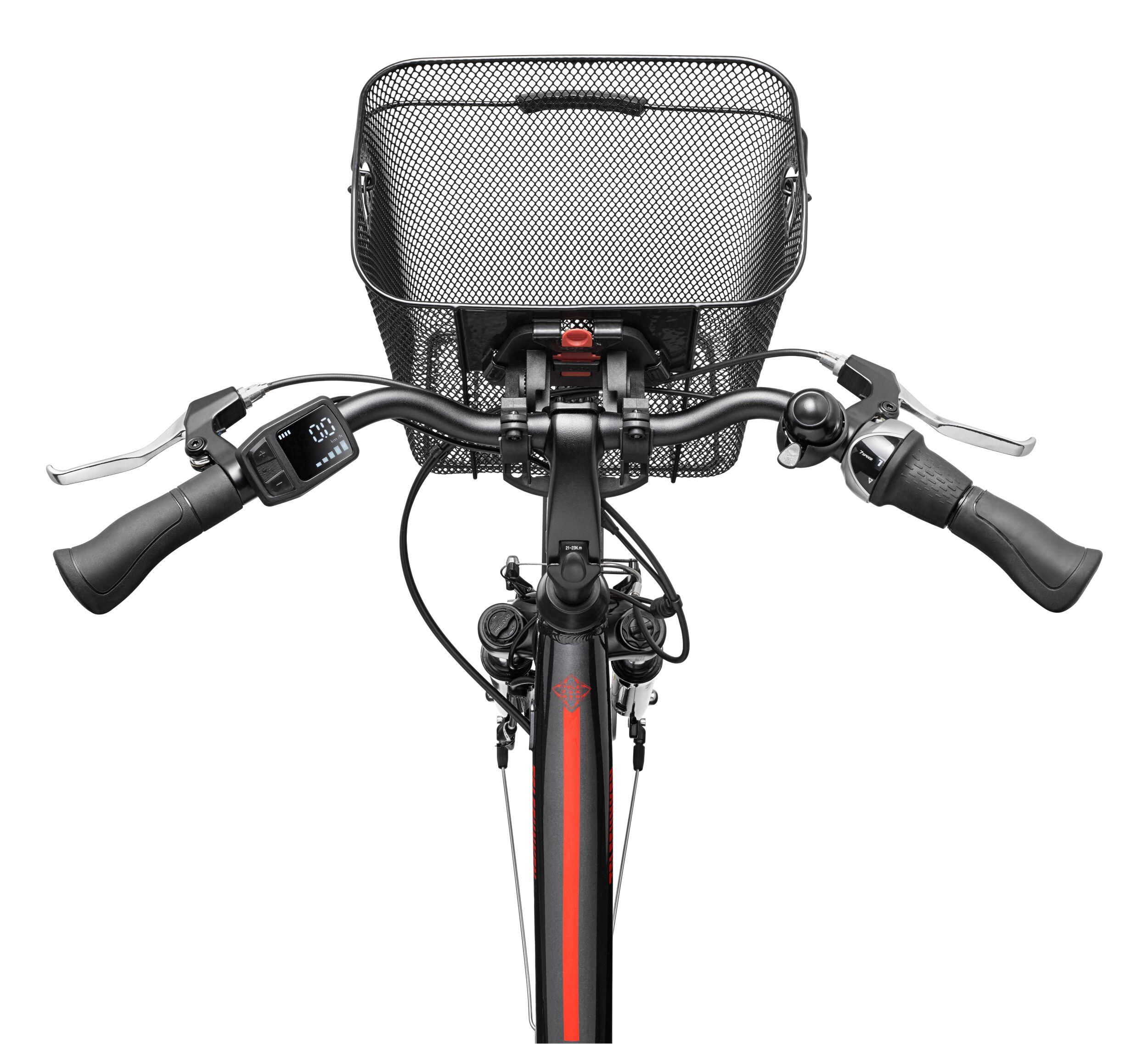 E-Bike RC657 28 Zoll 7-Gang Pedelec City Elektrofahrrad Rücktrittbremse grau 4/8