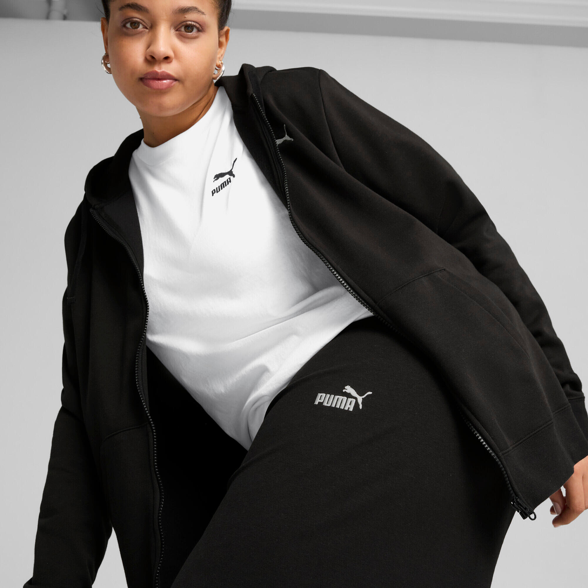 Leggings a vita alta con logo ESS N. 1 da donna PUMA Black 7/7