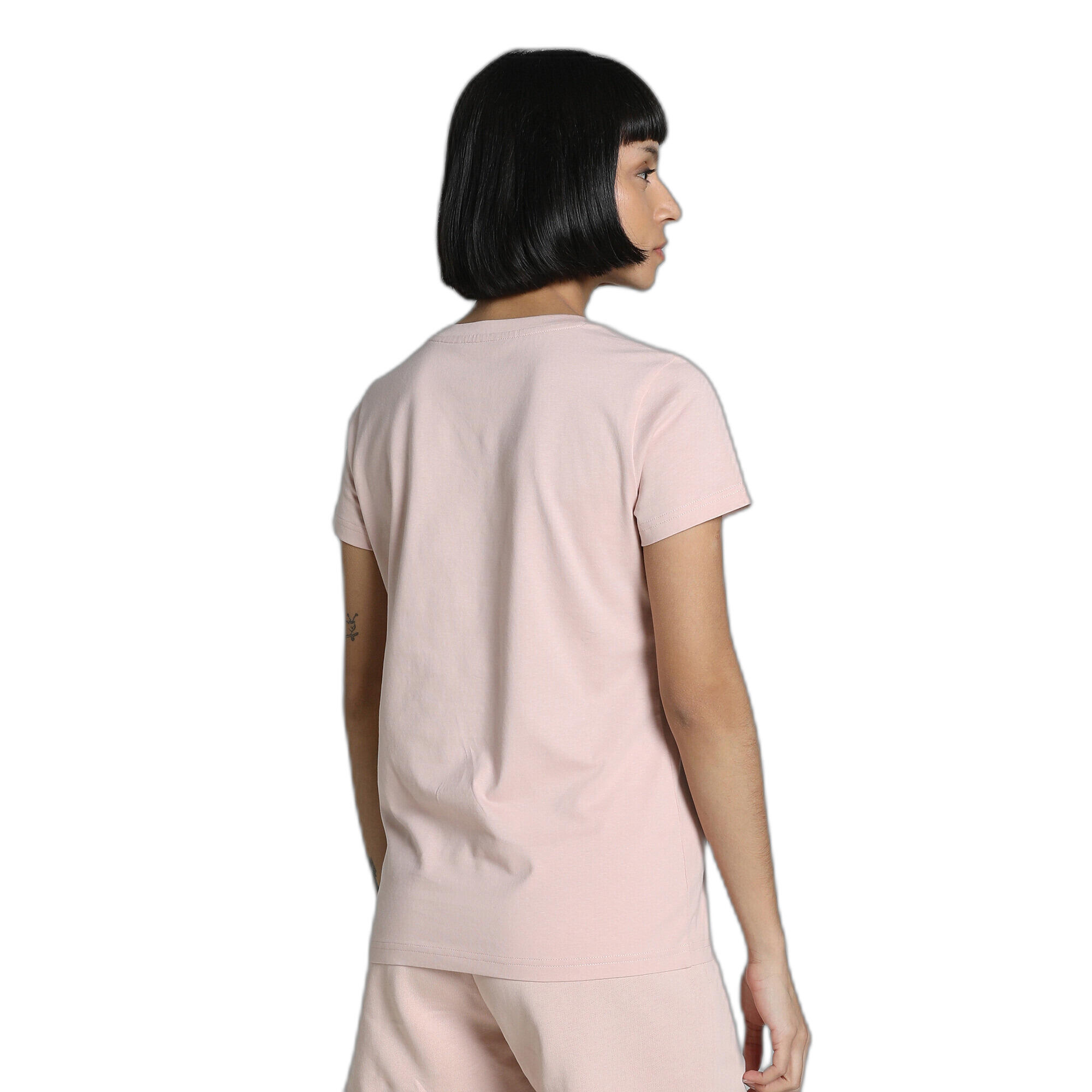 T-shirt ESS ELEVATED da donna PUMA Rose Quartz Pink 7/7