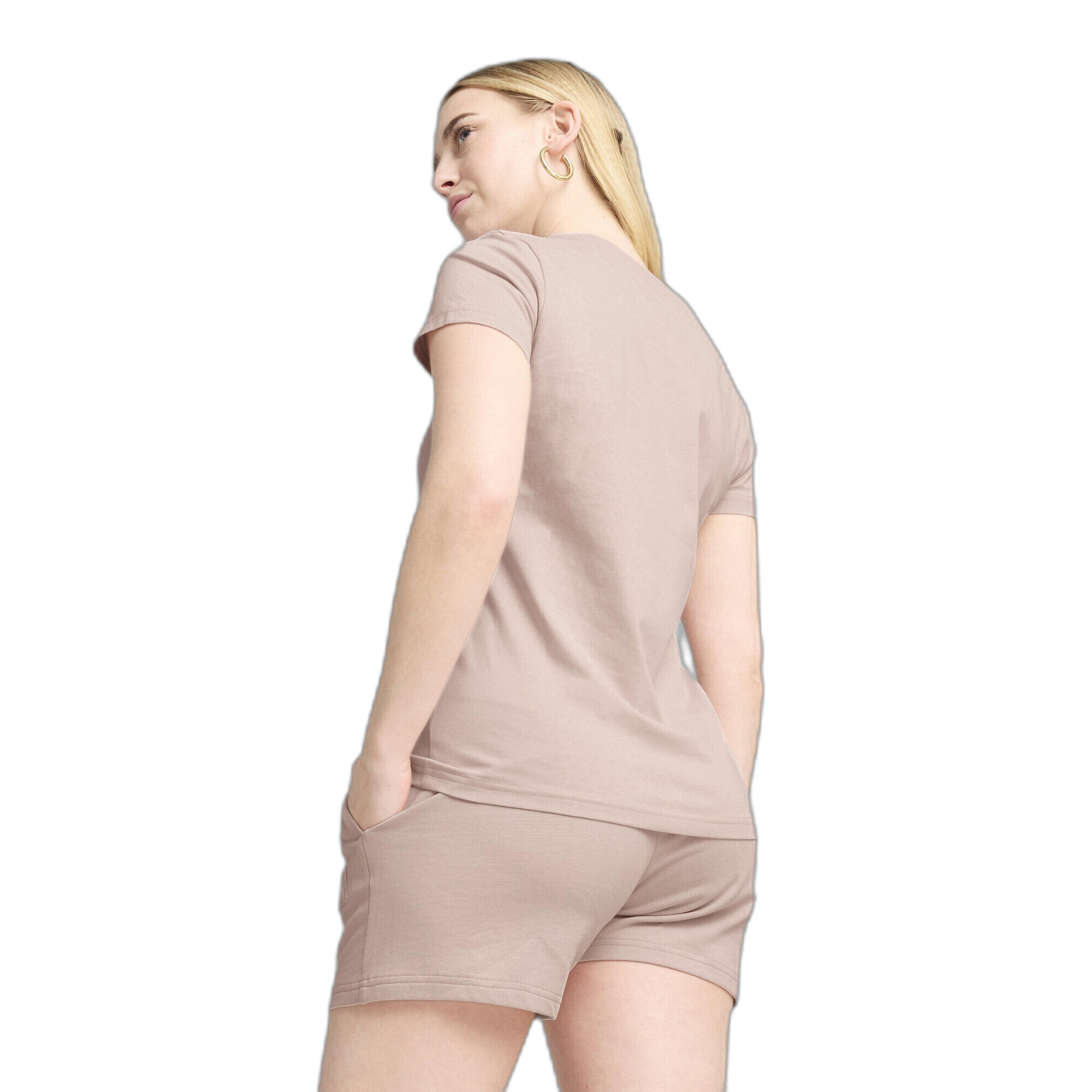 T-shirt ESS ELEVATED da donna PUMA Rose Quartz Pink 6/7