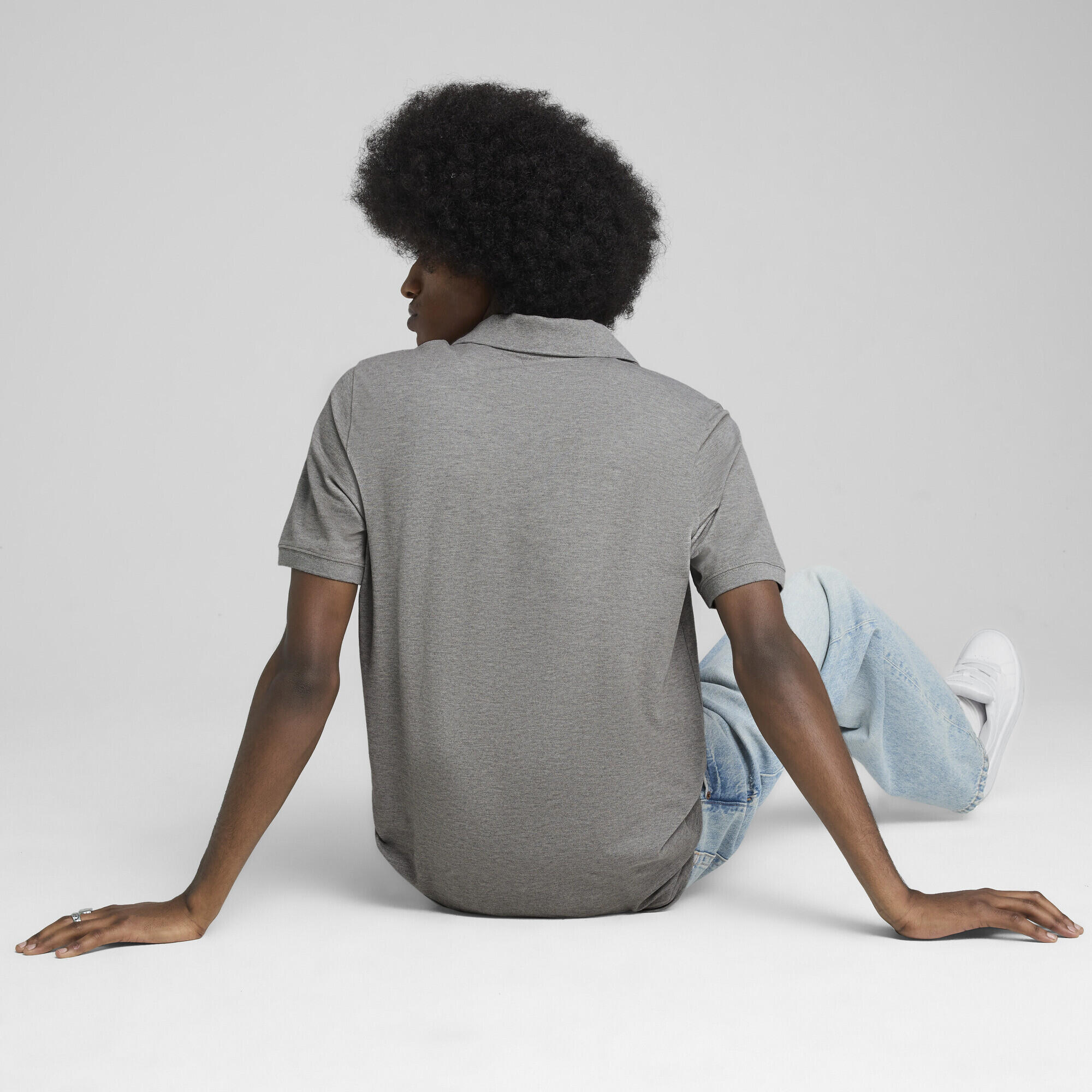 Polo in piqué con logo Essentials N. 1 da uomo PUMA 3/6