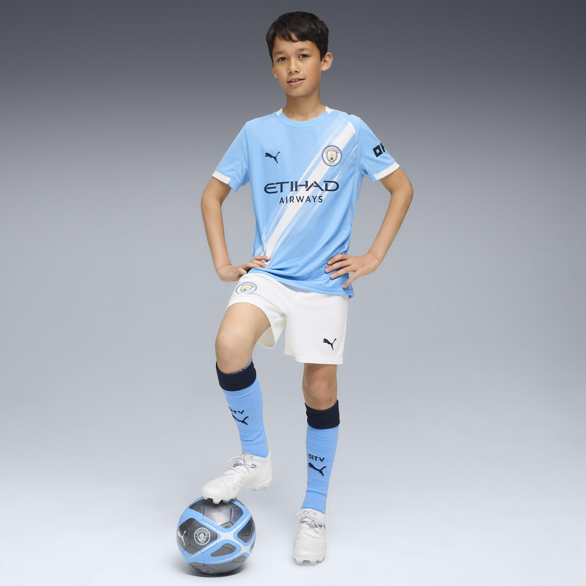 Shorts Manchester City 25/26 per ragazzi PUMA 4/7