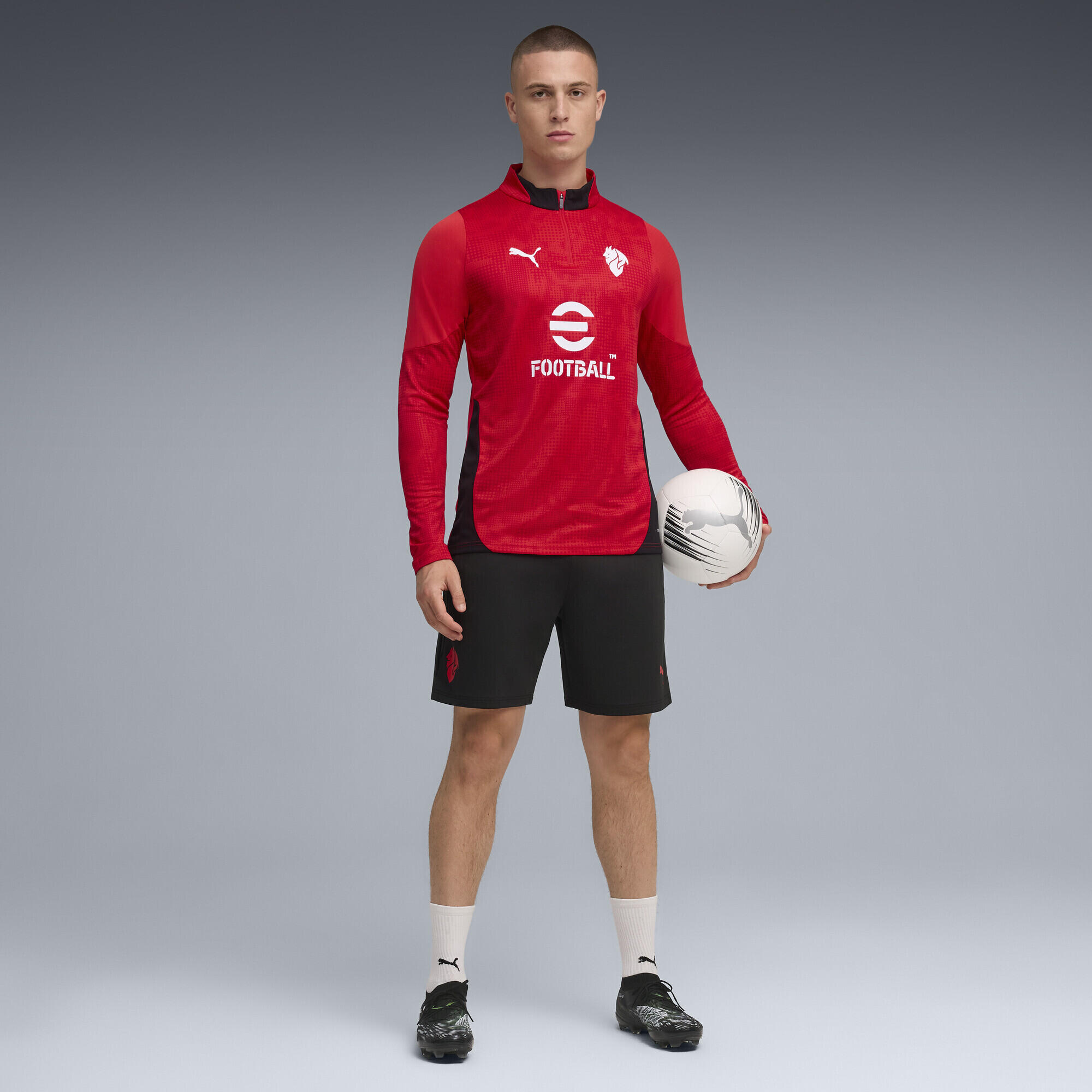 Shorts AC Milan da uomo PUMA Black For All Time Red 4/7