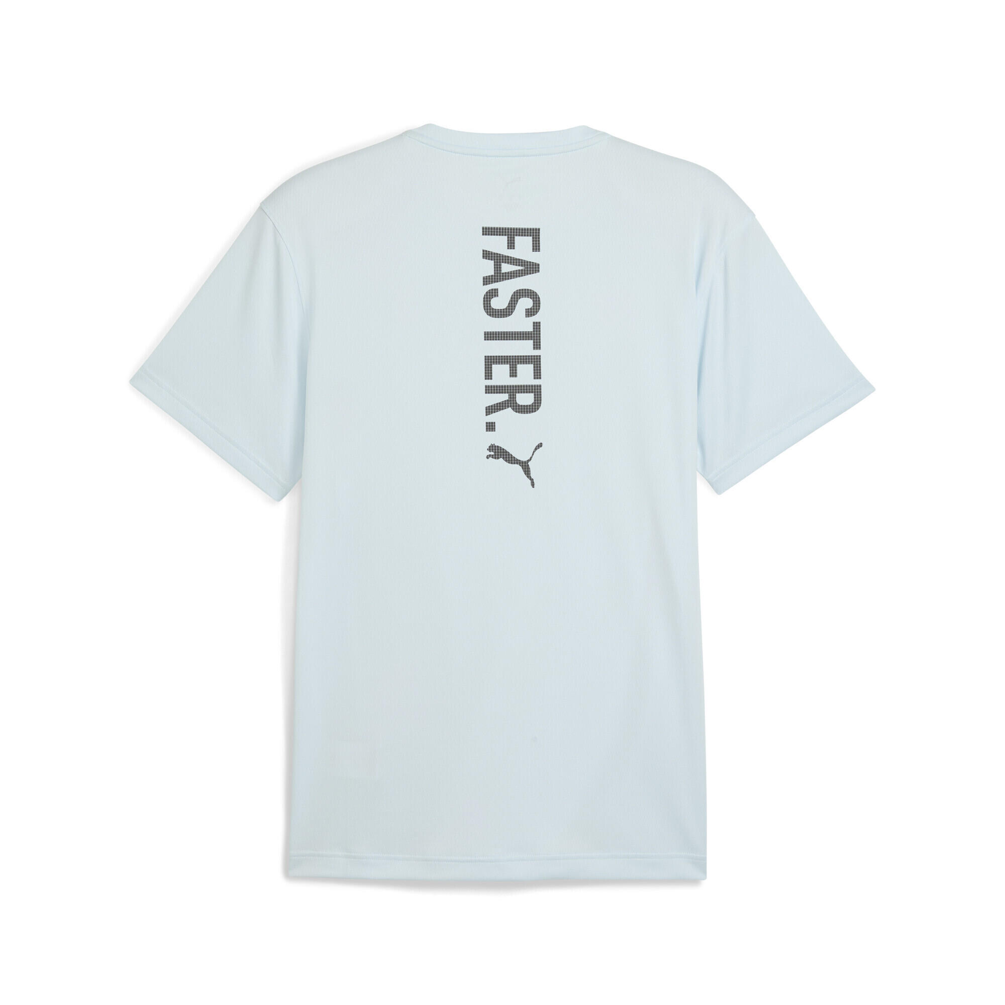 T-shirt con grafica Running Faster da uomo PUMA Sea Glass Blue 6/7