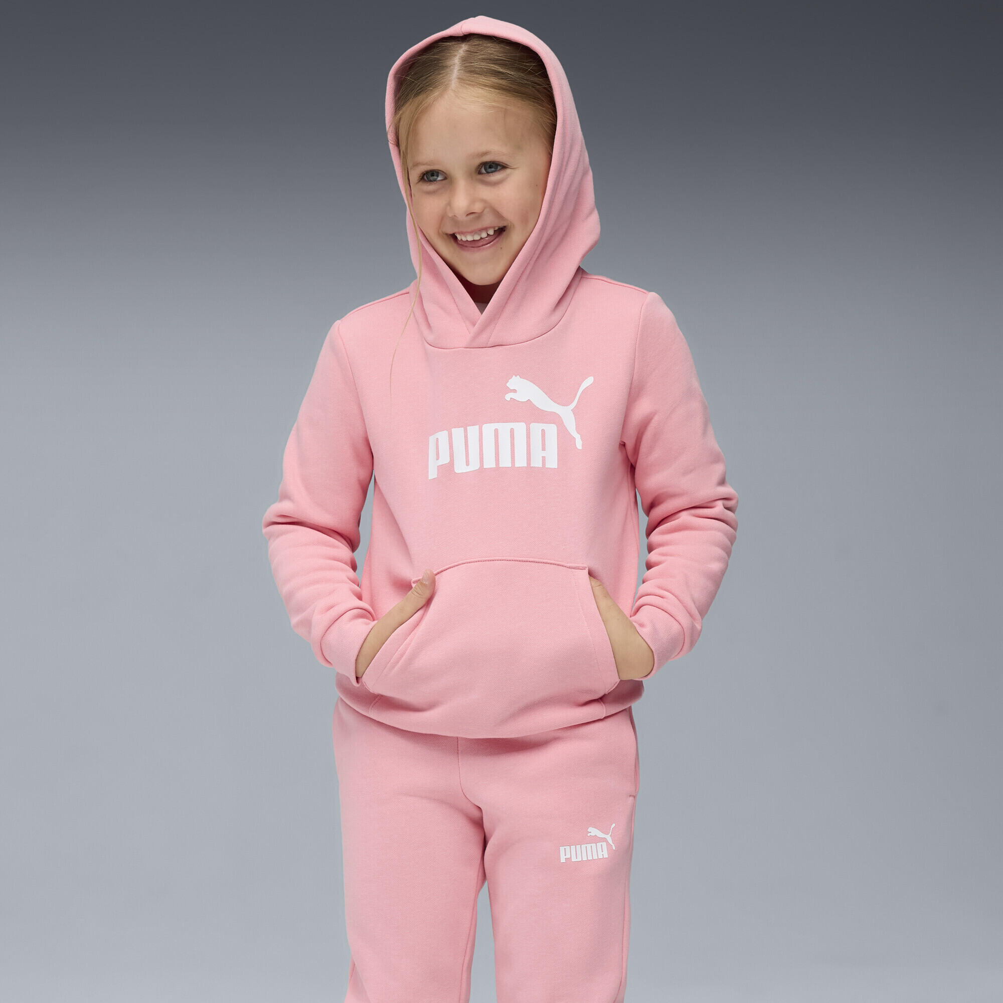 Trening alergare copii cu glugă, Essentials No.1 Logo, negru PUMA 4/7