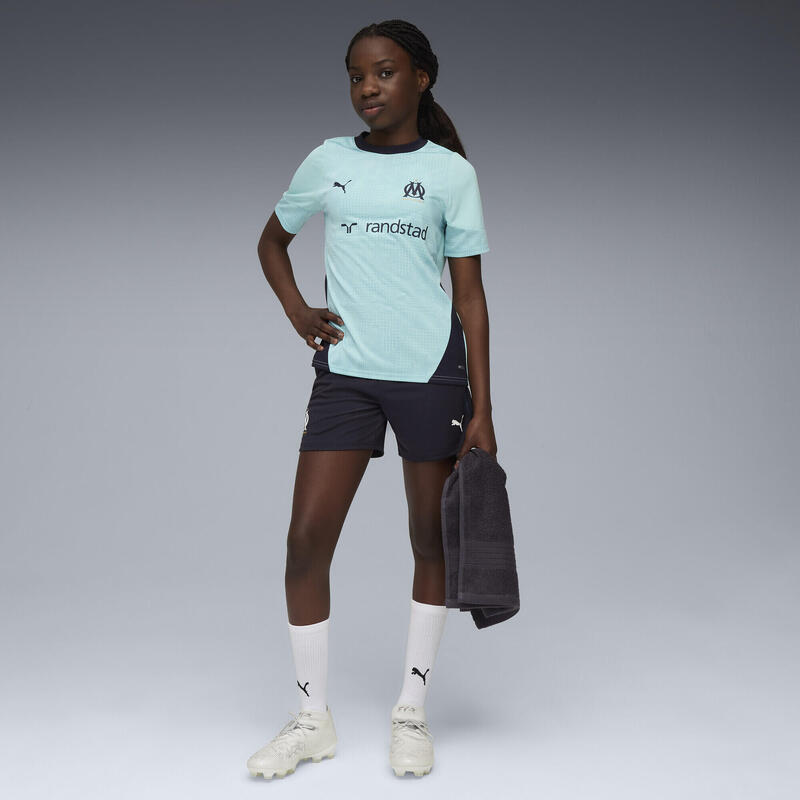 Tricou copii antrenament Olympique De Marseille, negru și albastru deschis PUMA