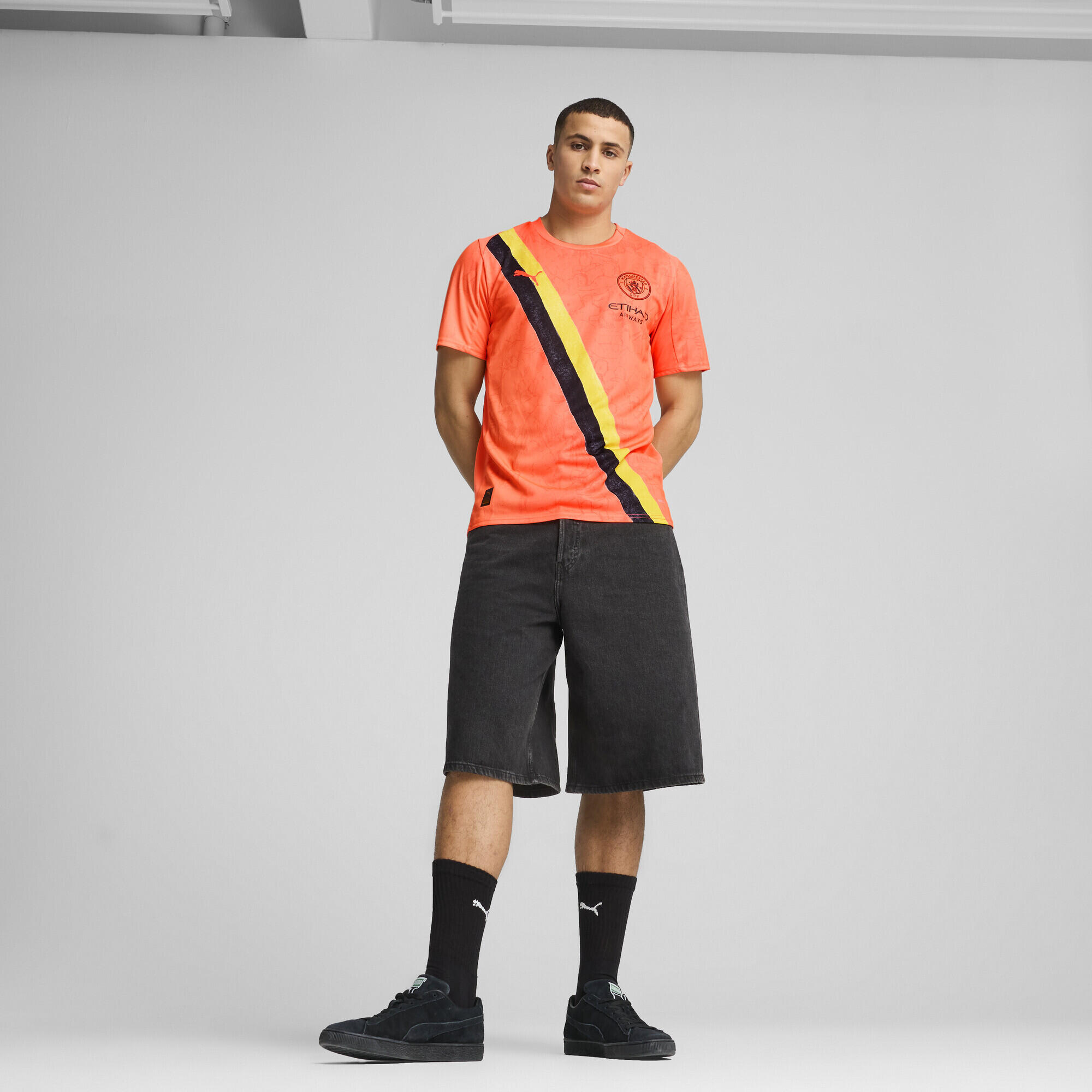 Maillot de football KIDSUPER x MANCHESTER CITY Homme PUMA Neon Sun Black Orange 4/7