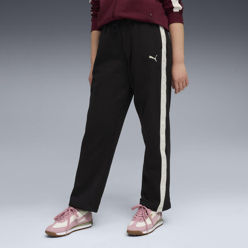 Młodzieżowe spodnie dresowe Essentials Tape o luźnym kroju PUMA Black