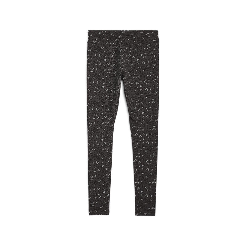 Colanți fitness femei imprimeu animal, Essentials, negru PUMA